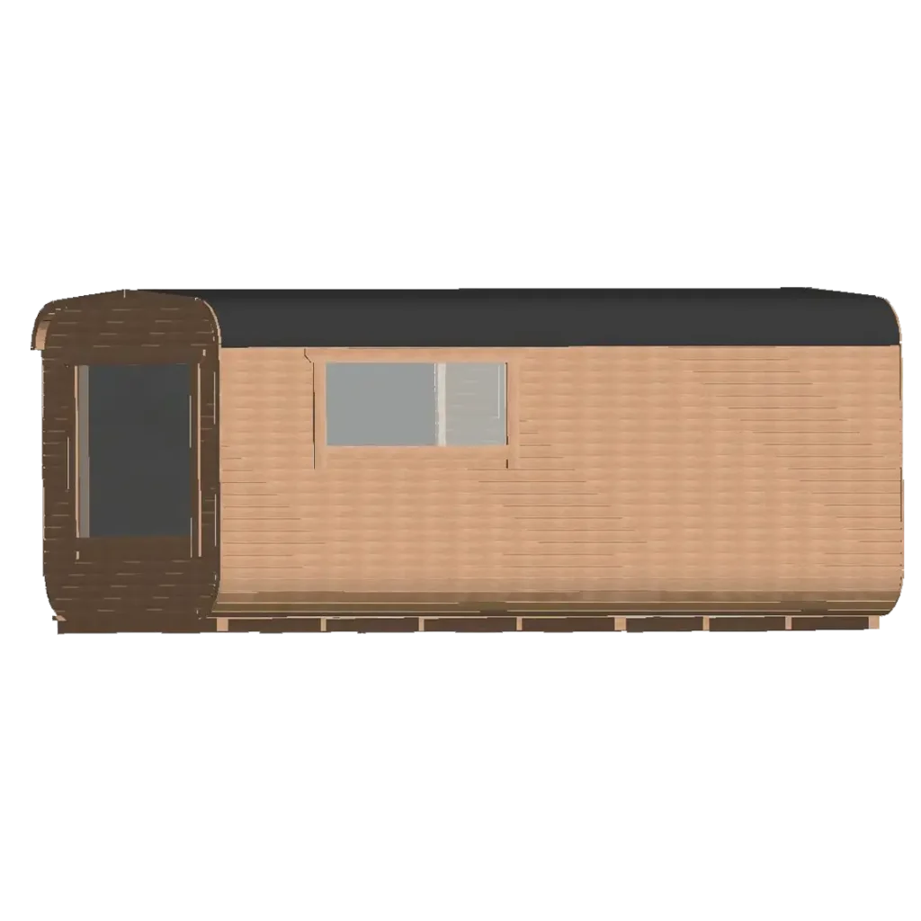 Skizze des Saunamodells Cube Combi