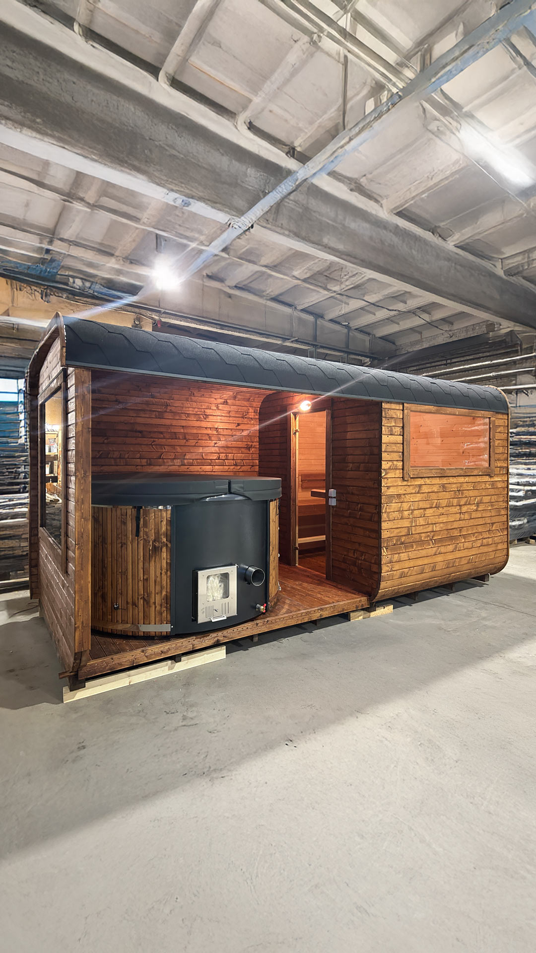 Saunamodell Cube Combi